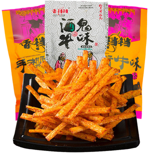 香铛铛酒鬼手撕牛肉味麻辣条儿时怀旧校园零食童年5毛肉麻小面筋