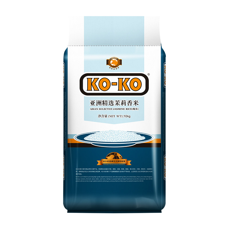 KOKO亚洲精选茉莉香米原料进口长粒香大米家庭大包装10kg20斤