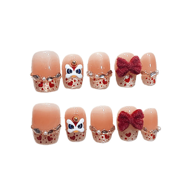 穿戴甲指甲贴片2025新款气质裸猫眼款短梯网红热卖美甲贴高级感