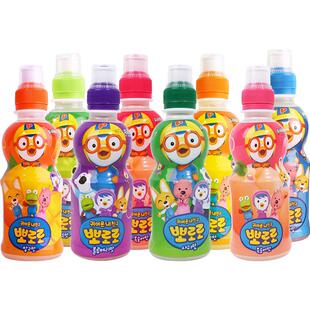 pororo啵乐乐儿童饮料韩国进口网红果汁草莓整箱8瓶饮品啵啵乐