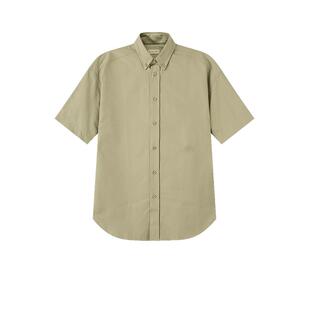【自营】BURBERRY 男士棉质宽松超大版休闲短袖牛津衬衫 8081978