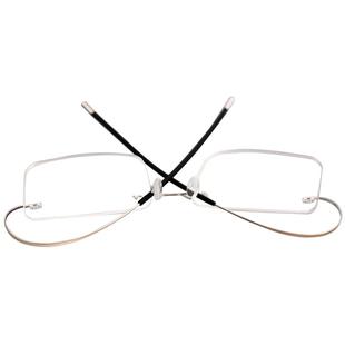 陈伟霆秦昊张东升同款金丝商务超轻纯钛无框眼镜男女近视眼镜框架