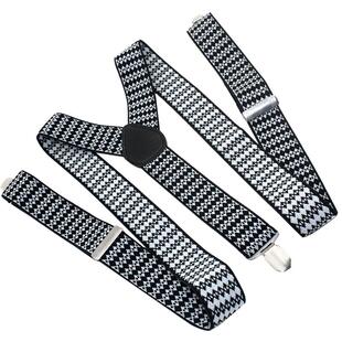 男士宽背带男款吊带盒装三夹男式胖人老人西裤加长松紧背带夹包邮