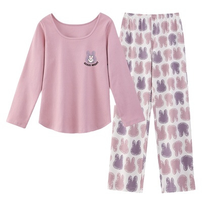 【浪莎】德绒睡衣女长袖长裤