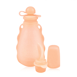 婴幼儿果泥食品级硅胶辅食袋宝宝挤压式米糊可重复吸吸乐饮水袋