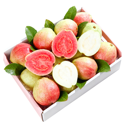 旗芭芭乐水果奶油红心白芭乐新鲜