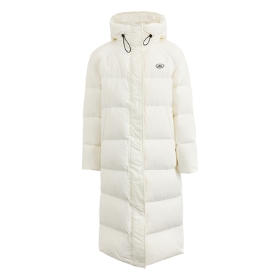 美特斯邦威羽绒服女士冬季新款简洁字母长款加厚保暖羽绒外套