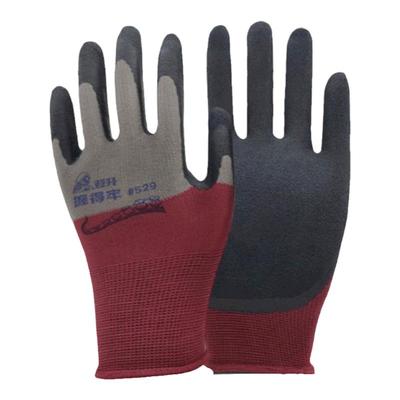 握得牢登升防滑薄款胶皮劳保手套