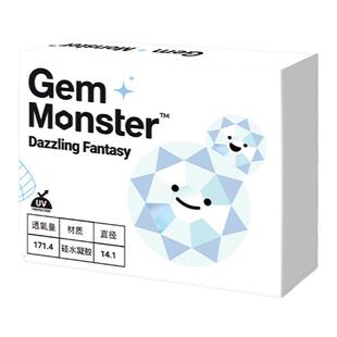 试戴明基GemMonster琦洛丽硅水凝胶隐形眼镜日抛4片透明高光度BX
