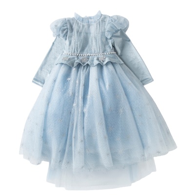 女童艾莎公主裙秋冬新款生日礼服