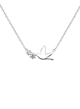 S925纯银气质锆石七夕女友项链