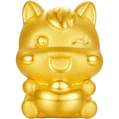 周六福黄金5d硬金生肖马转运珠女款定价财宝萌马手串手绳新年礼物