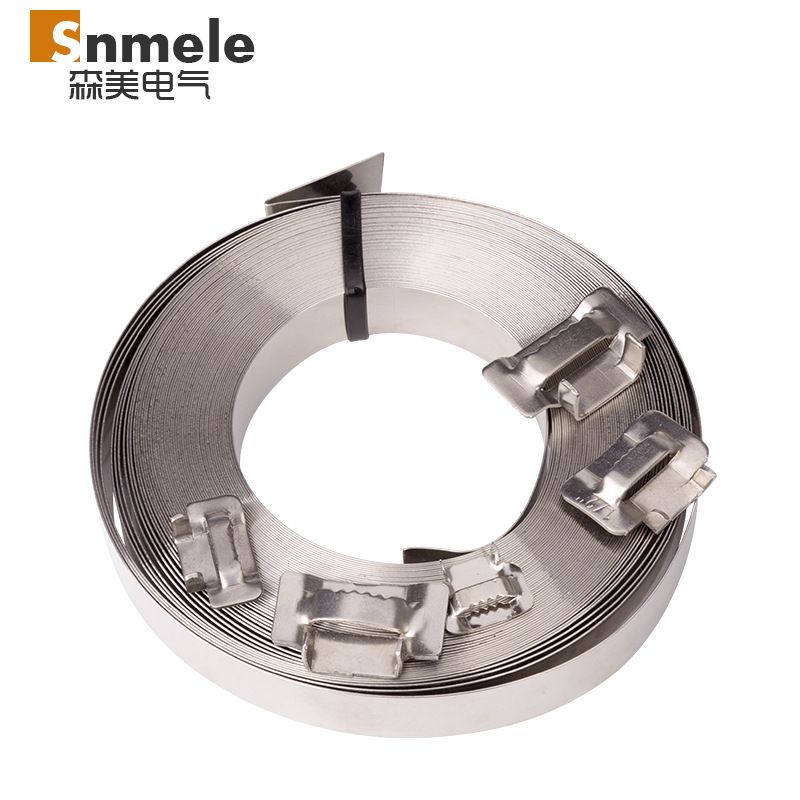 工厂直供304不锈钢扎带船用电缆电线杆捆绑室外盘带标牌打包带