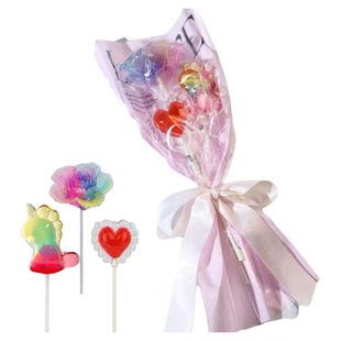 candylab手工创意水果味棒棒硬糖玫瑰花束生日结婚喜宴礼品高颜值