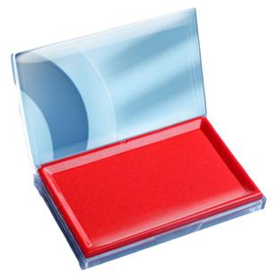 得力印台红色印泥盖章印尼油性印油大号快干秒干印章盒速干财务会计办公用品按手印指纹速干蓝色黑色方形便携