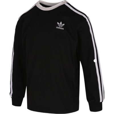 滔搏adidas阿迪达斯三叶草大童简约运动休闲长袖T恤KW9607