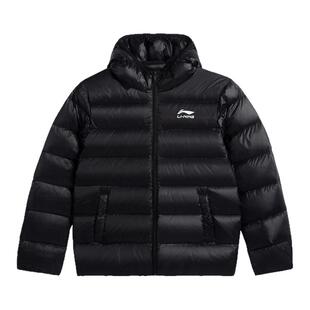 李宁羽绒服男女童简约保暖上衣2026冬季新款休闲百搭拉链连帽外套