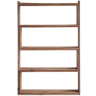 Onlythis侘寂风实木多层可伸缩书柜置物架老松木书架落地陈列架