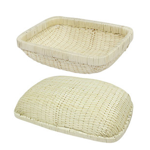 柳编笸箩卤菜现捞筐长方形簸箕馒头收纳筐簸箩干果炒货筐藤编箩筐