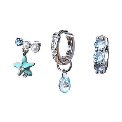 【全店买四免一】淡蓝色珍珠海星