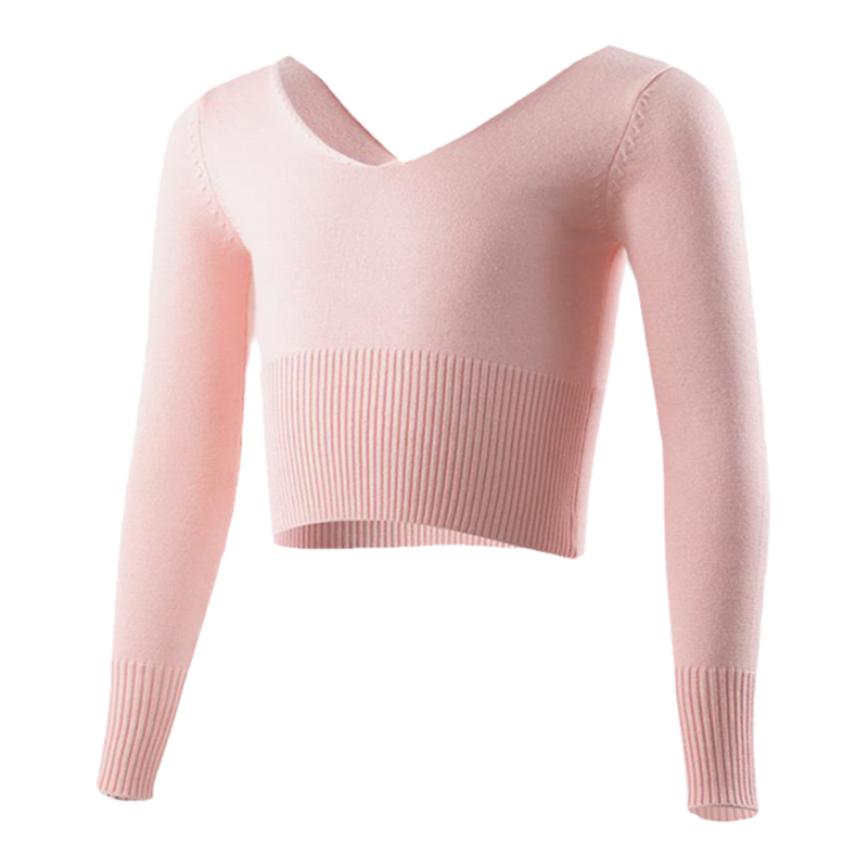 儿童舞蹈服外搭披肩长袖练功服女童芭蕾舞外套毛衣秋冬季针织上衣