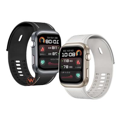 适用华为WATCH D2血压手表同款硅胶皮质表带运动D2智能气囊腕带男士秋冬表链高级感配件