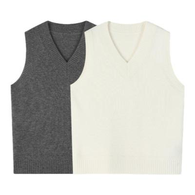 华吉言简约风常规款V领马夹