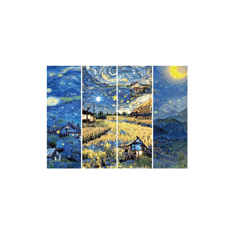 梵高主题环创美术教室装饰画室展布置幼儿园墙面成品文化走廊材料