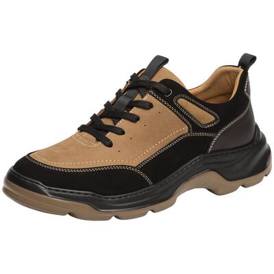 沙驰男士休闲鞋厚底增高透气