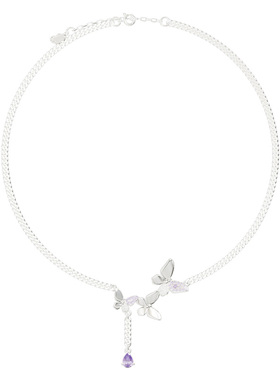 BIB馥郁蝶梦锆石锁骨项链女