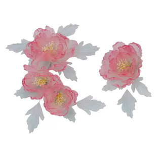 格格间原创【兰意】非遗春日烫花粉色花朵发簪珍珠流苏发饰汉服