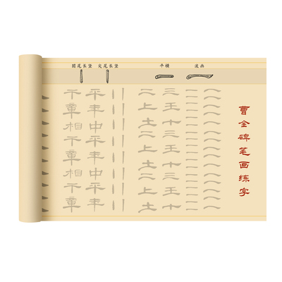 曹全碑隶书笔画字帖长卷入门书法