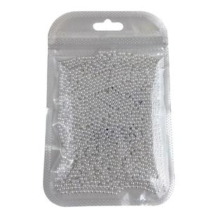 高亮美甲珍珠饰品迷你1mm不掉皮圆形立体冷光纯白高品质混装饰品