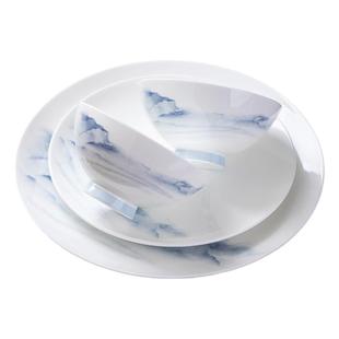 景德镇釉下彩骨瓷餐具2026新款中式高脚防烫米饭碗面碗汤碗家用碗