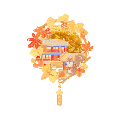 恭王府文创银杏流沙金属冰箱贴