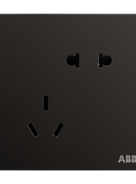 ABB黑色电视电脑开关插座面板