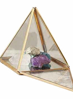 超精致复古金字塔式玻璃收纳盒