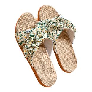 回力品牌亚麻拖鞋女款夏季室内家居静音透气四季凉拖2025新款HL35