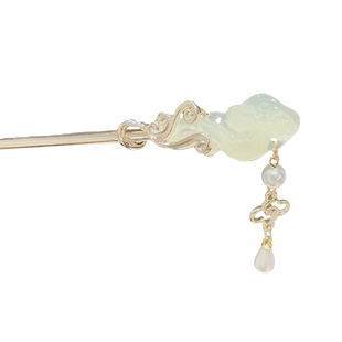 发钗新中式国风祥云玉如意发簪女高级感流苏步摇旗袍盘发簪子发饰