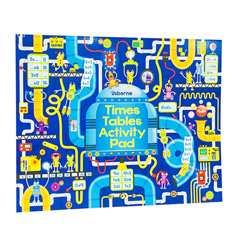 Usborne Times Tables Activity Pad 尤斯伯恩 幼儿数学乘法 英语练习活动册 儿童益智有趣书籍 主题丰富 英文原版进口图书