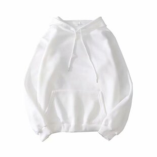 春秋韩版潮流加绒加厚连帽纯色卫衣男休闲宽松男女情侣原宿bf外套
