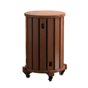 实木组合凳可叠放圆凳家用餐桌凳备用可移动边几收纳堆叠凳中古风