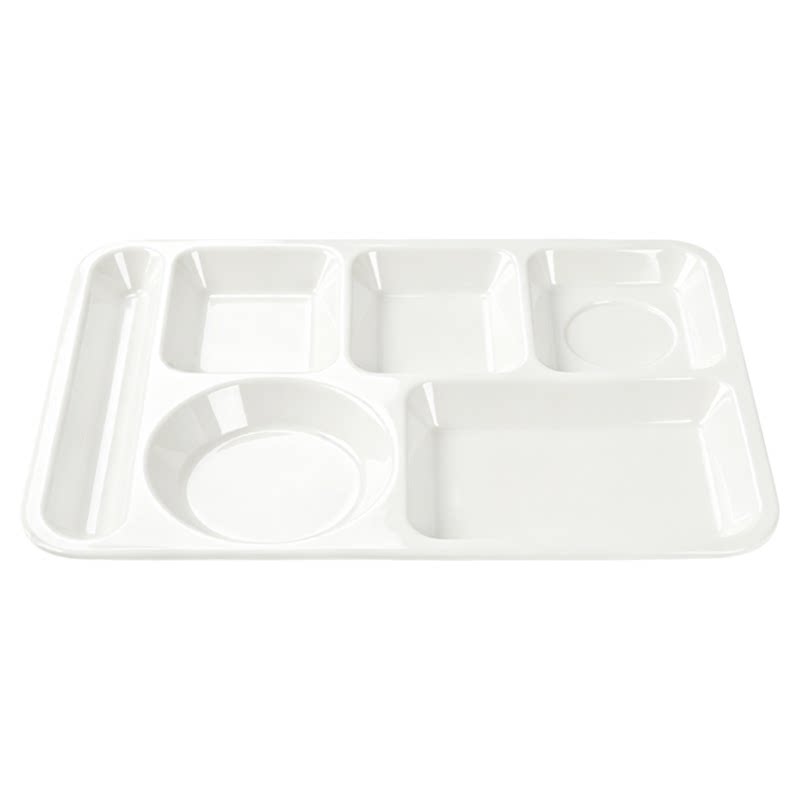 分格餐盘密胺快餐盘商用学校食堂自助餐盘食品级餐具塑料四格六格