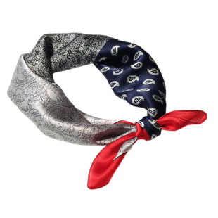 时尚点缀美物100%桑蚕丝小方巾系脖高级感春夏装饰真丝丝巾围巾女