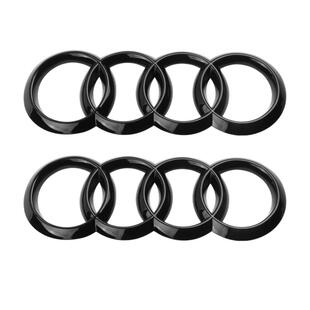 奥迪黑色车标改装贴四环RS34567/A34567/Q35尾标V6TV8T侧标排量标