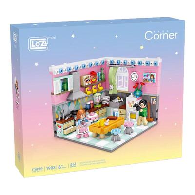 loz小颗粒积木 迷你甜蜜幸福小屋转交场景益智拼装房子玩具女孩
