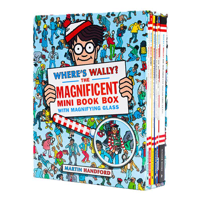 进口英文原版威利在哪里盒装 Where's Wally? The Magnificent Mini Book Box 找一找 迷你书 培养孩子专注力观察力平装 英语启蒙