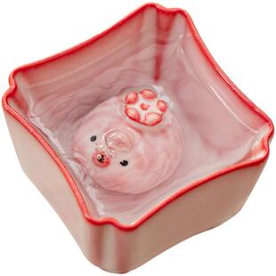 陶瓷泡泡鱼茶宠茶杯组合吐泡泡小胖鱼配大号家用主人杯专用品茗杯