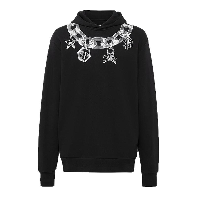PHILIPP PLEIN 男士时尚个性印花连帽卫衣