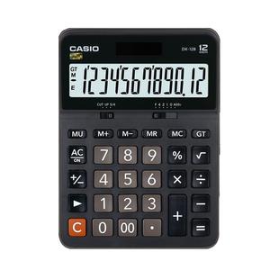 卡西欧CASIO计算器黑色静音台式桌面办公财务会计计算机MXDX-12BAXGX-12B太阳能双电源大屏幕大按键